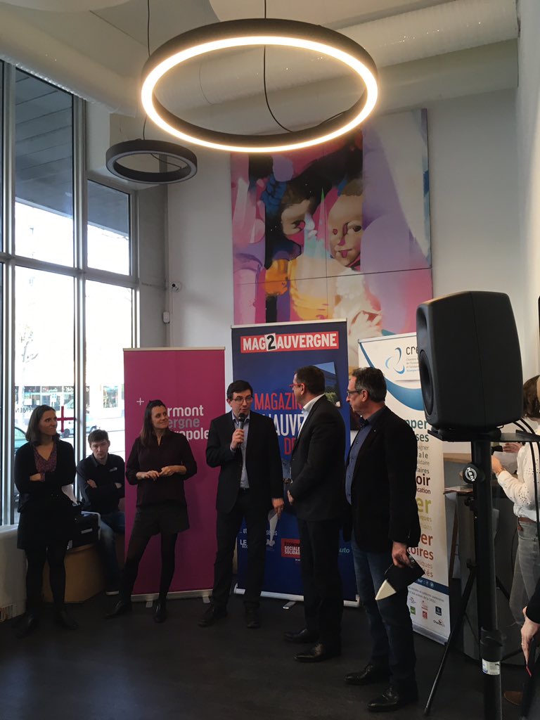 phmouget's tweet photo. Soirée des trophées 🏆 de #ESS 2019 par #mag2auvergne avec notamment comme lauréats @SagesseTech03 incubé à @shaker_co , @Viltais333 , la @CoopDesDomes ............ organisé par la @CRESS_AURA et @ClrmntMetropole #ClermontFerrand https://t.co/7LYiC1m6T8
