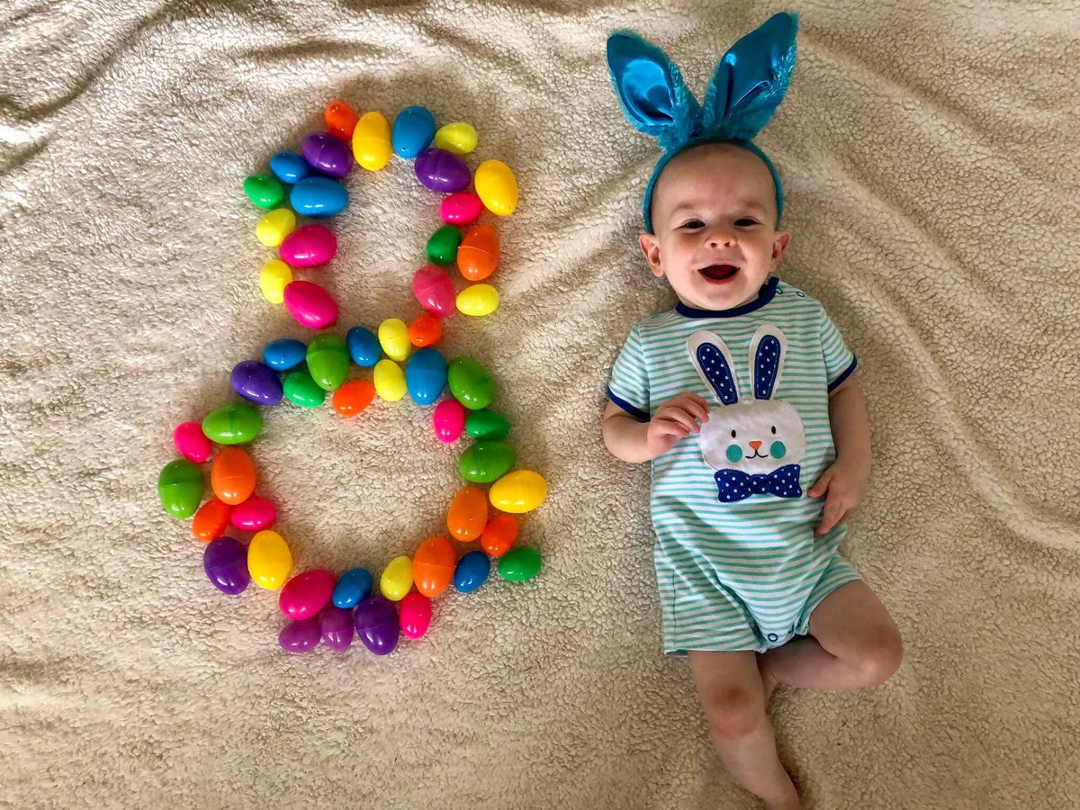 FitzreidNole's tweet photo. SomeBunny is 8 months today 🐰🐰❤️❤️🐰🐰 #jackfitz #grandson Cutest grandbunny in the world! https://t.co/9p3A6jdHUE