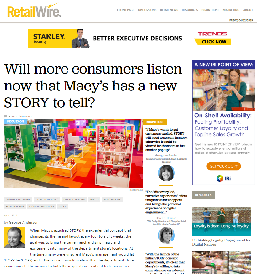 gustiecreative's tweet photo. YAY! Kudo's to @Macys for giving the store-in-store format exciting new possibilities with STORY! Check out this great discussion on @retailwire yesterday. #storeinstore #experience #concept #shop #retail #innovation
https://t.co/9vLMQVNWdI https://t.co/ZaUwqXG2MV