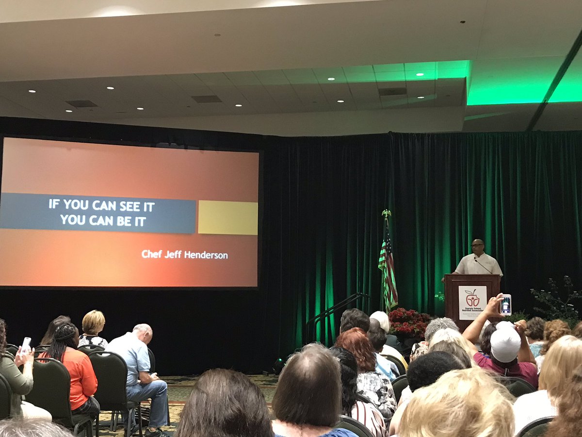 HorizonK12's tweet photo. @Chefjefflive arrives at the @GA_SNA Conference to a standing ovation! ππ½ππ½ππ½ Remember him from #ANC18? #GSNA @SchoolLunch #schoolnutrition #childnutrition #ChefJeff https://t.co/JkqmtDtyR1