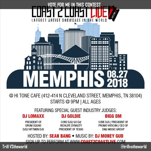 TrillvsTheWorld's tweet photo. Vote for me to perform for $50K Grand Prize at #Memphis All Ages 4/16/19! https://t.co/21JSrCCLgO #Coast2Coast https://t.co/5q1CipYTDh