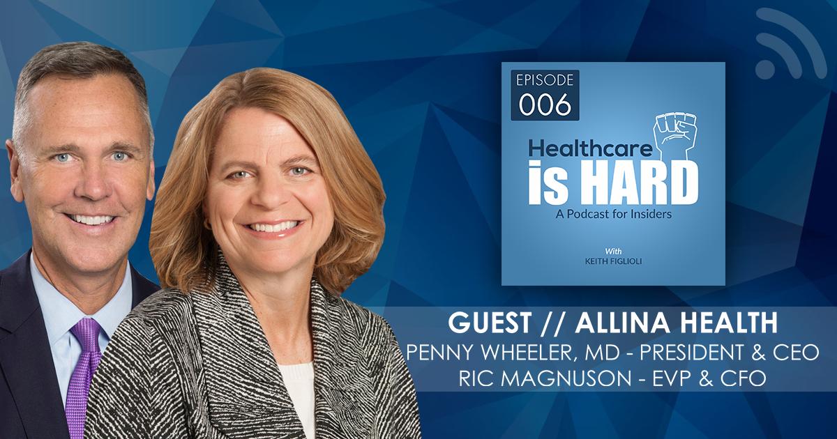 This -->> "Everyone is worried about all these disruptors," says <a href="/PennyWheelerMD/">Penny Wheeler</a>, CEO of <a href="/AllinaHealth/">Allina Health</a> . "We want to know, How can we become PART of the disruption."  Hear how in Ep. 6 of #HealthcareIsHard. <a href="/KeithFiglioli/">Keith Figlioli</a> of <a href="/LRVHealth/">LRVHealth</a>  buff.ly/2UKaRTl