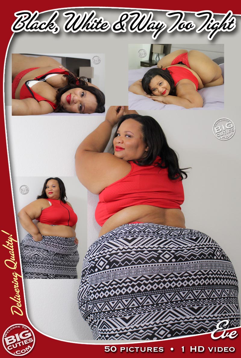 BigCutie Eve in Black, White & Way Too Tight I thought this skirt was g...