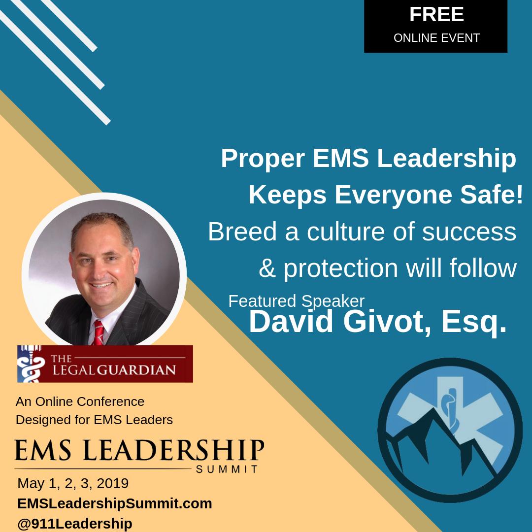 EMSLawyer's tweet photo. #ICYMI The #EMS #Leadership Summit is right round the corner and it is FREE! Don't miss this amazing opportunity to gather ideas that could help YOU breed a culture of success in your EMS Agency.   https://t.co/9GIGzIPUGP

@911Leadership @Ambulance_news @UCLADFParamedic https://t.co/Dp7bB9oTn3