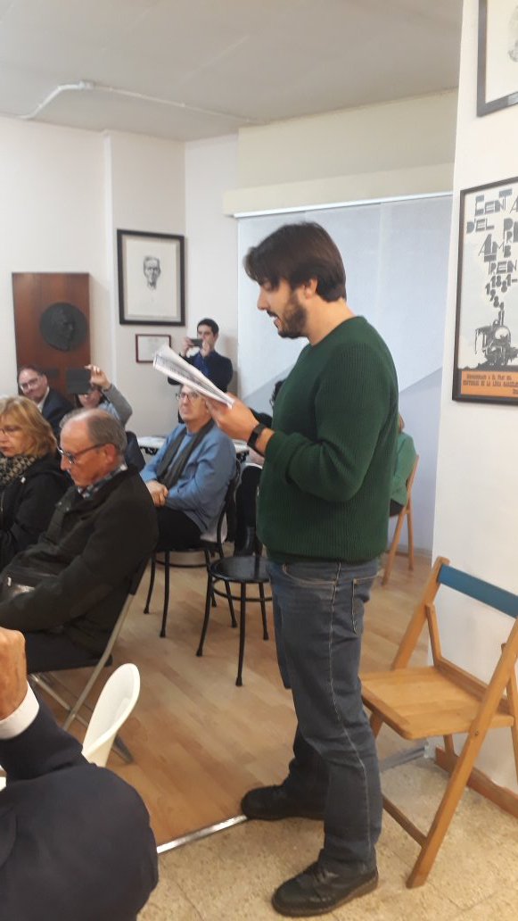 jordgili's tweet photo. Emotiva i concorreguda presentació del llibre "Vides truncades"de Maria Mercè Parera i Raspall que ens mostra la duresa de la lleva del biberó amb fracments dels diaris dels seus avis. @amicsdelprat @ElPratCultura @periodicdelta @elpratradio @Nau_Puig Angela Jové https://t.co/Z6lrWbn5Qa