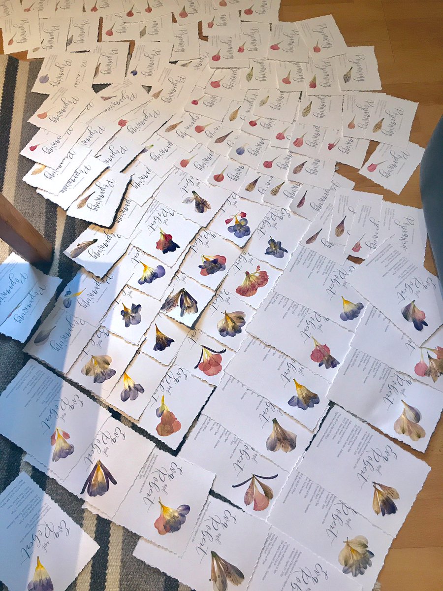 The status of my floor right now. For those of you who don’t know, I pressed flowers and today is the day I’m gluing them onto my invitations! What do you think? Am I crazy? Haha #wedding #diy #bridetobe