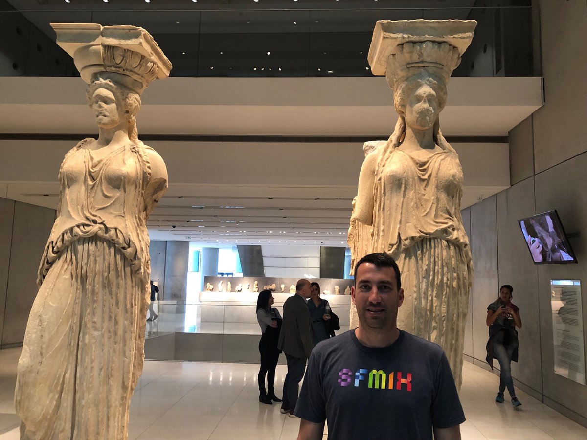 ⁦<a href="/sfmix/">SF Internet Exchange</a>⁩ swag representing in Athens, Greece.