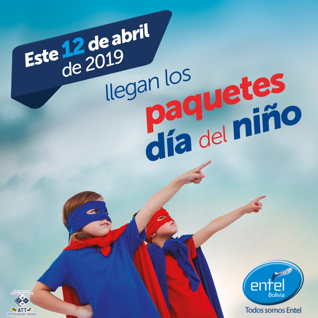 ¡Aprovecha esta oportunidad y comparte, juega, disfruta y navega a junto al niño que vive en ti y los que te rodean! #FelizDíaDelNiño entel.bo/inicio3.0/inde…