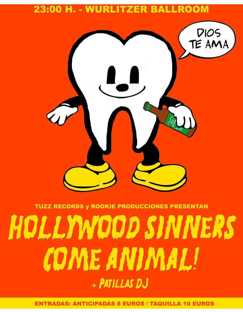 Segundo plato o directamente otra comilona ! Mmmm... <a href="/TuzzRecords/">Tuzz Records</a> nos trae un fiestón , dos brutales bandas de garage .... 

Y luego más música a cargo del PatillasDj 
#Madrid #Concierto #EnDirecto #envivo #live #musica #music