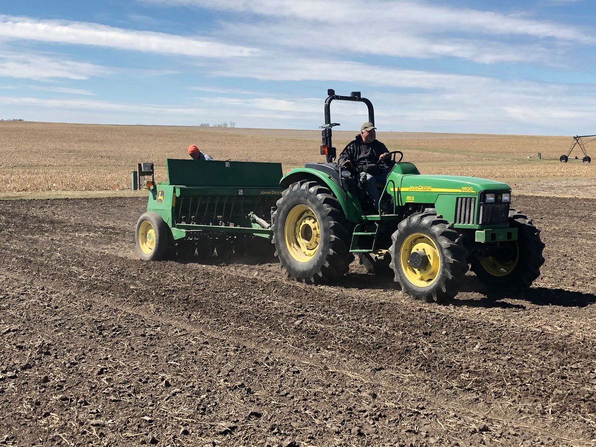 We were able to get the Oat Variety Plot in on Tuesday before the storms hit at the end of the week.