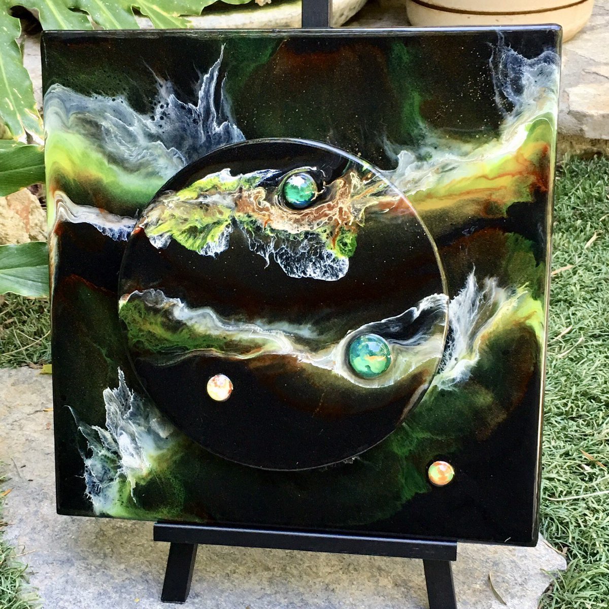 bloomeze's tweet photo. Excited to share this item from my #etsy shop: Stellistor Galaxy celestial art #celestialart #fluidpainting #resinwallart https://t.co/pzhYaBQV1Z https://t.co/0WWlc84EJN