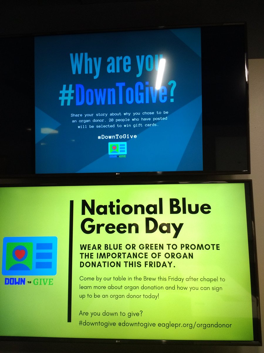 I'm #downtogive because it's the right thing to do. Visit <a href="/downtogive/">Down to Give</a> to learn how you can give life to those in need through organ &amp; tissue donation. Post why you're down to give &amp; you may win a gift card! EaglePR.org/organdonor