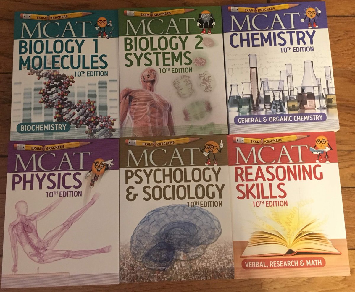 chaislip_LAT's tweet photo. Selling my #Examkrackers study books for #mcat. Some books have light highlighting in some chapters. Can send pictures to show readability. $230 for all. DM if interested. #medschool #study #medicalschool https://t.co/WH75yKALDk