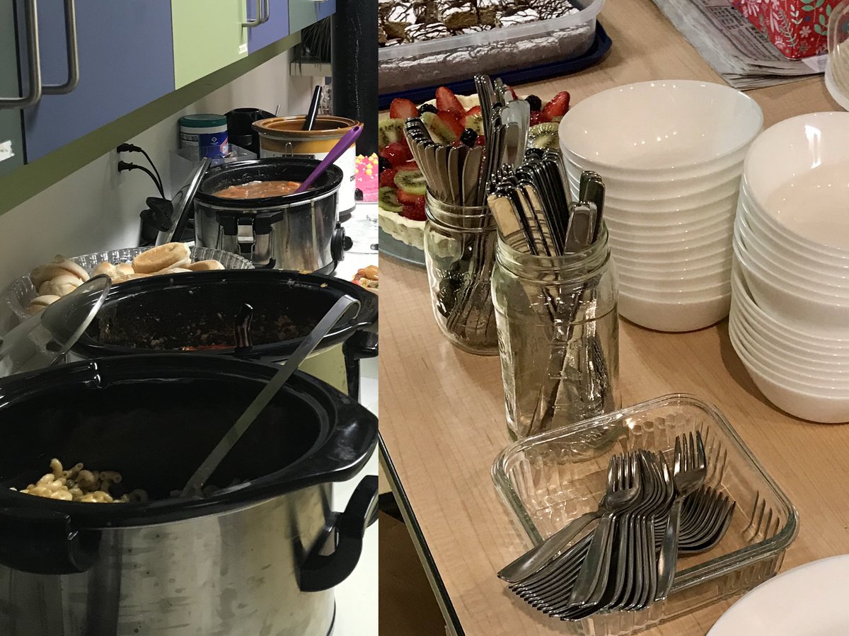 MGereghty's tweet photo. Today @GSP_Group had a waste free potluck for #WasteWeek #CarbonCleanseWr. It was the perfect time to bust out our new set of dishes, an initiative we started to eliminate the need for single use plates, bowls and cutlery at company events!! @WRSusti https://t.co/83fO2dFxUu