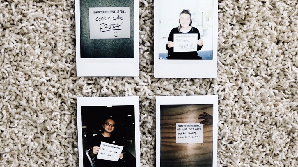 FoodontheHillAR's tweet photo. A picture’s worth a thousand words 😊
. . .
We ended Inclusion Week by having students write a little ty note to Chartwells. Top contenders were: cookie cake Friday + always having the best food + working hard/feeding students in a rush + yummy cookies. #webuildinclusion https://t.co/u1HAVCa76n