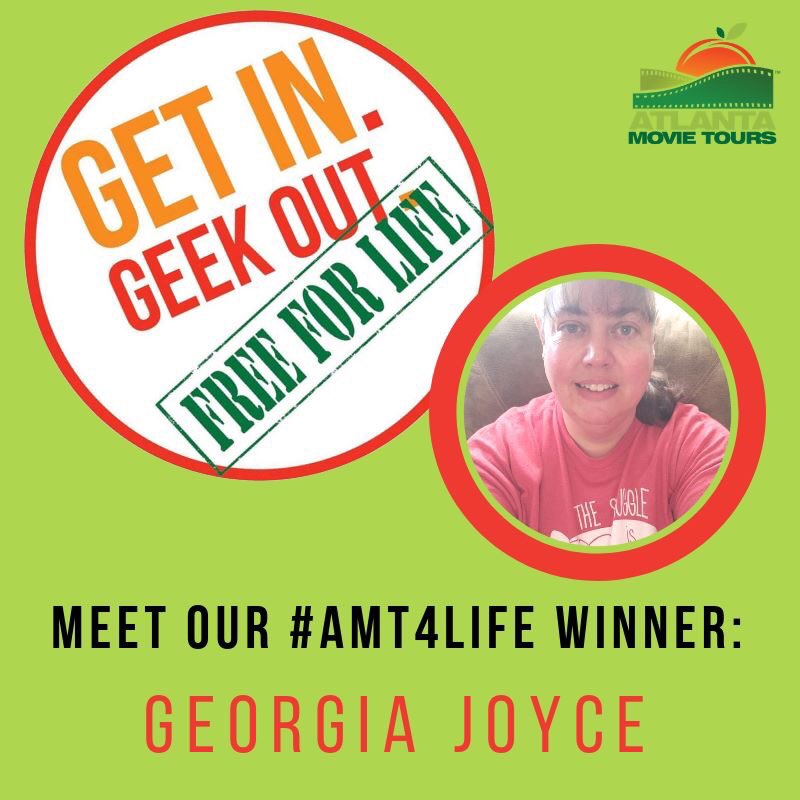 ATLMovieTours's tweet photo. WE HAVE A WINNER! CONGRATULATIONS Georgia Joyce on willing our #AMT4LIFE raffle! ๐คฉ๐ฅณ Huge thank you for everyone who celebrated #AMT7Years by entering our Get in.Geek Out FREE FOR LIFE raffle! ๐ฅฐThose who didn't win, watch your e-mail for a special note from us! ๐ https://t.co/03cNQBHzG8