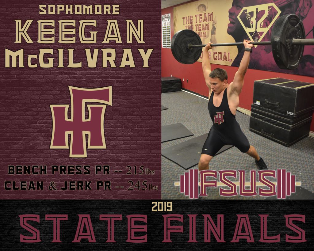 FSUS_Athletics's tweet photo. Best of luck to Keegan McGilvray as he heads to the Florida State Finals in Weightlifting! #Represent #HeStrong @FSUSWeightlift1 https://t.co/RB1jYQbpB6