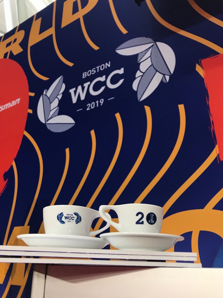 SpecialtyCoffee's tweet photo. Commemorate #BostonWCC with these #WBCBoston and #WBrCBoston cups, available in the #SCAStore! #CoffeeExpo2019 @WCoffeeEvents https://t.co/K0lR550zn8