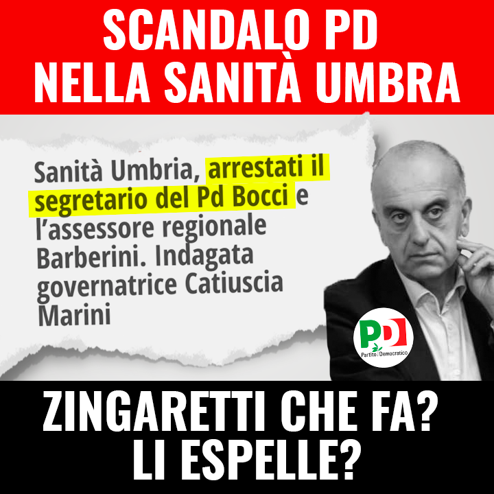 Debby1861's tweet photo. Agli arresti domiciliari il segretario del #Pd #Umbria #Bocci e l'assessore regionale alla salute #Barberini, indagata #Marini
Cosa farà #Zingaretti, come gestirà la situazione?Se per lui è importante la sanità pubblica dovrebbe cacciarli via, che dite? Si accettano scommesse😏 https://t.co/8gaqG52g5t