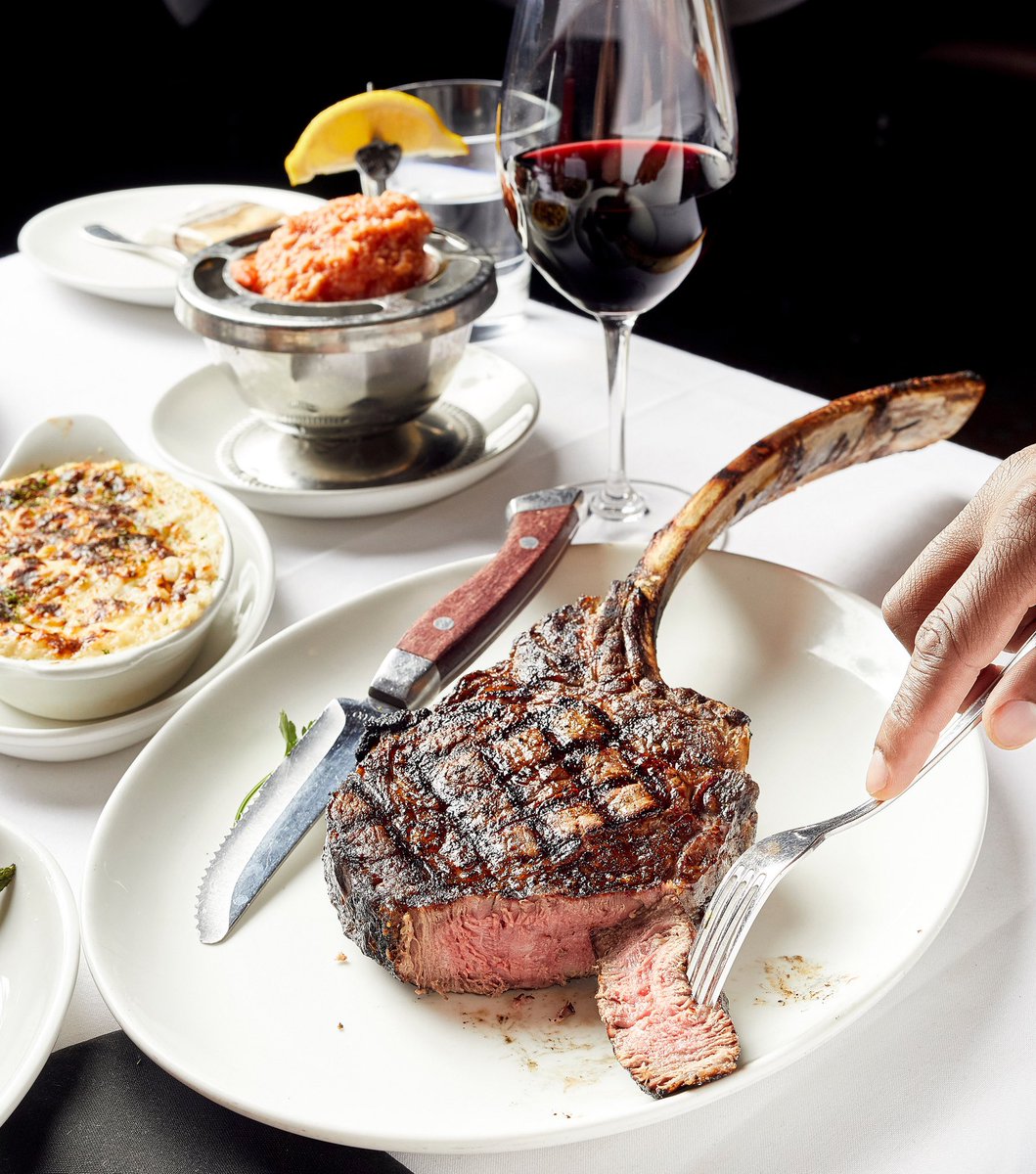 FDIC is in town, which means our chef has been grilling a ton of our 32 oz. USDA Prime, dry-aged tom-a-hawk ribeyes!