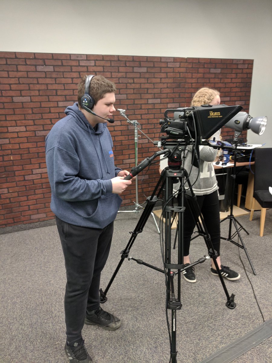 Titans_Studio_'s tweet photo. Today was a great day in the studio working on our next @BMHSTitans Titan Talk #StayTuned next week for the video! @polariscareer #videobroadcasting https://t.co/EFwIkSck2J