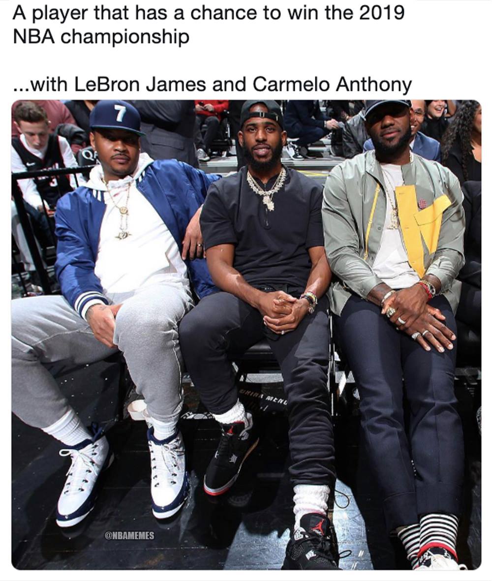 NBA Memes on Twitter "CP3 is the only member of the Banana Boat gang