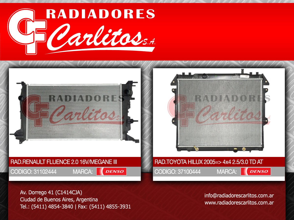 Radiadores Carlitos, Repuestos de refrigeración