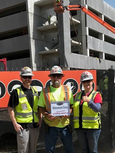 Safety first! Metromont was recently recognized for our excellent safety performance on the Lenovo Parking Deck project site in North Carolina.