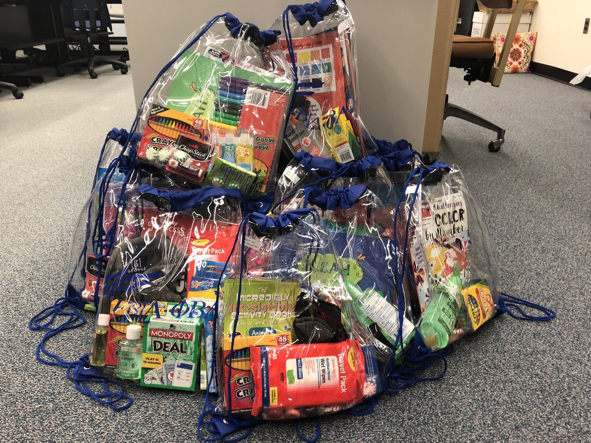 llopes4121's tweet photo. FBLA and Student Council assemble chemo-care bags and write notes of encouragement for children with cancer. #PitmanPantherPride @panthersfbla1 @pitmanschools https://t.co/wVpzvXqhKO