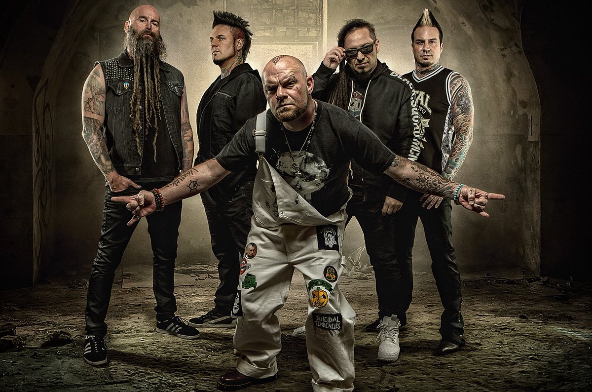 billboard's tweet photo. Premiere: Five Finger Death Punch (@FFDP) covers #BlueOnBlack with Kenny Wayne Shepherd (@KWShepherd), @BrantleyGilbert &amp; @DrBrianMay https://t.co/mGGz6Lzu3P https://t.co/KgxxStp7Od