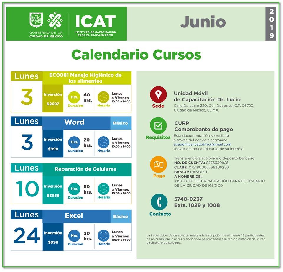 ceseconsultores's tweet photo. Les compartimos el calendario de cursos programados por el Instituto de Capacitación para el Trabajo (ICAT) junto con la información necesaria para realizar la inscripción a cada uno.
#CESEteinforma https://t.co/gDfbRn5klk