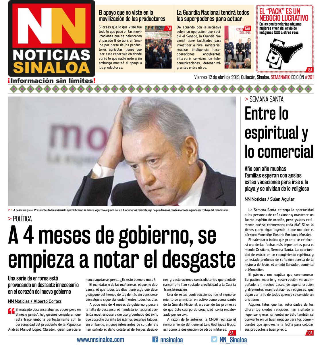Compartimos edición 201. Semanario NN Sinaloa   <a href="/NN_Sinaloa/">NN Noticias Sinaloa</a> nnsinaloa.com/revista/edicio…