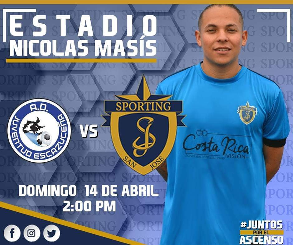 SportingSJ's tweet photo. JUNTOS POR EL ASCENSO!!! Vamos a apoyar a nuestros muchachos este Domingo en su encuentro contra AD Juventud Escazuceña https://t.co/IK75vpwZmm