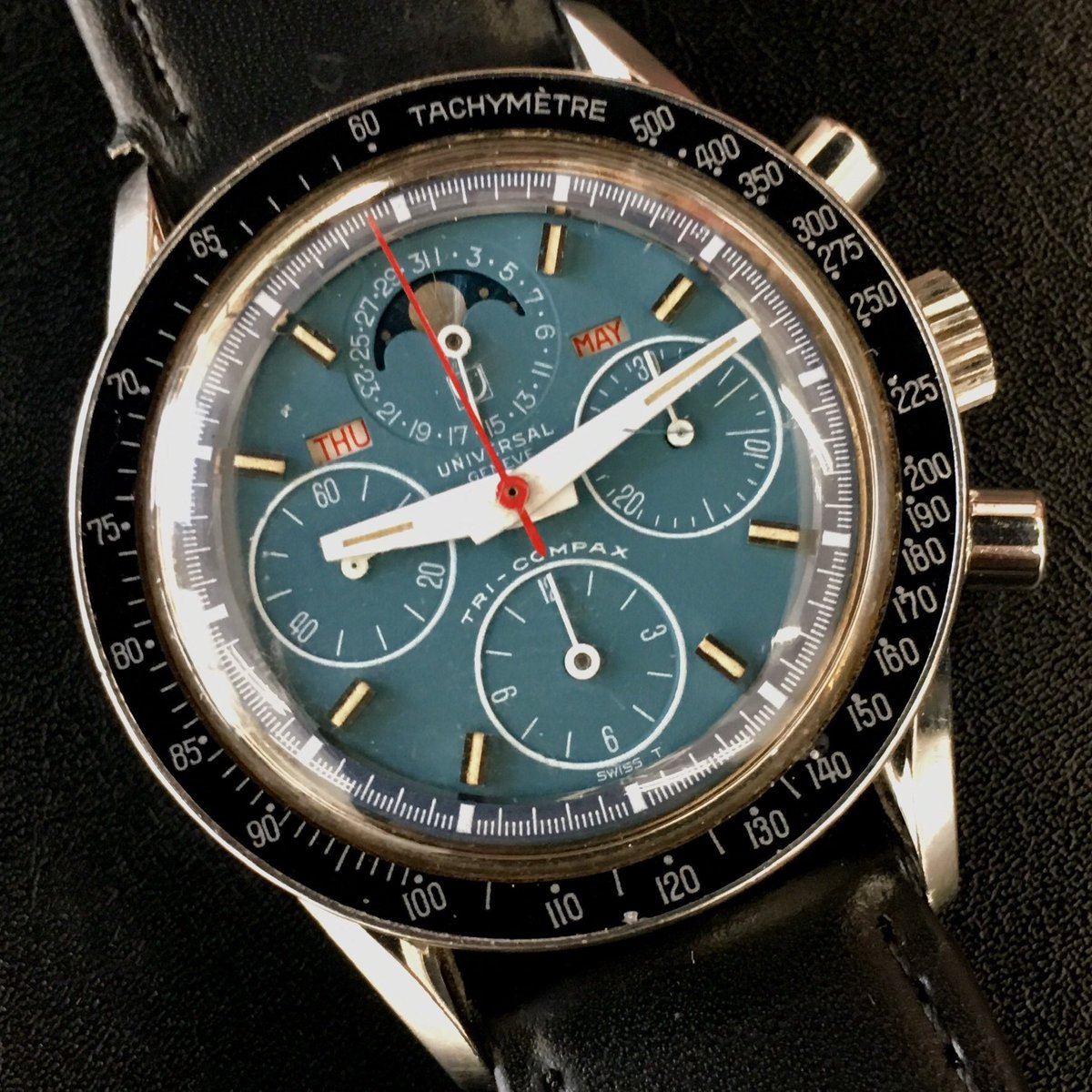 AboutTimeMalta's tweet photo. #vintage #preownedwatches #watchcollector #watches #universalgeneve #tricompax #chronograph #fullcalendar #moonphases #year1968 #passion https://t.co/PB6jC3u7VR
