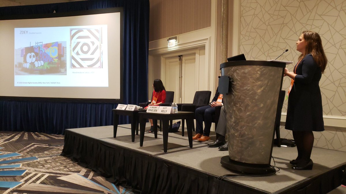 SWLawELS's tweet photo. Showcasing beautiful and highly creative works of graffiti art and street art with Adrienne Fields of @ARSNewYork who says, "Street art is an established movement" #VisualArt #Grafitti #IPLSpring @ABAIPL_LSAG @abaIPL @ABAesq https://t.co/WDMbtIqdgT