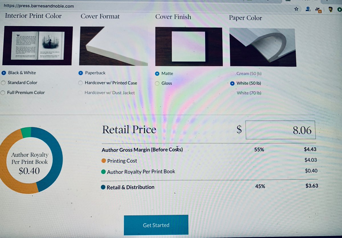 matthewrafat's tweet photo. B&amp;N lets anyone self-publish either an ebook or a physical one, but don't expect to get rich. A paperback gets the author about 40 cents a sale, whereas an ebook will generate 3.50 per sale. https://t.co/B7rZaA33QX #ebooks @nookBN @AmazonKindle https://t.co/lxfSJtw9sV