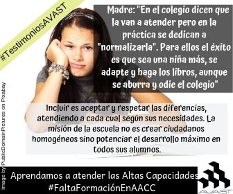 Asoc_AVAST's tweet photo. Mientras sigamos confundiendo igualdad (de oportunidades) educativa con homogeneización (hacer todos lo mismo al mismo tiempo buscando un mismo resultado) no estaremos trabajando por una verdadera #inclusion en #educacion. #TestimoniosAVAST #FaltaFormaciónEnAACC https://t.co/G7wcvS9Faf