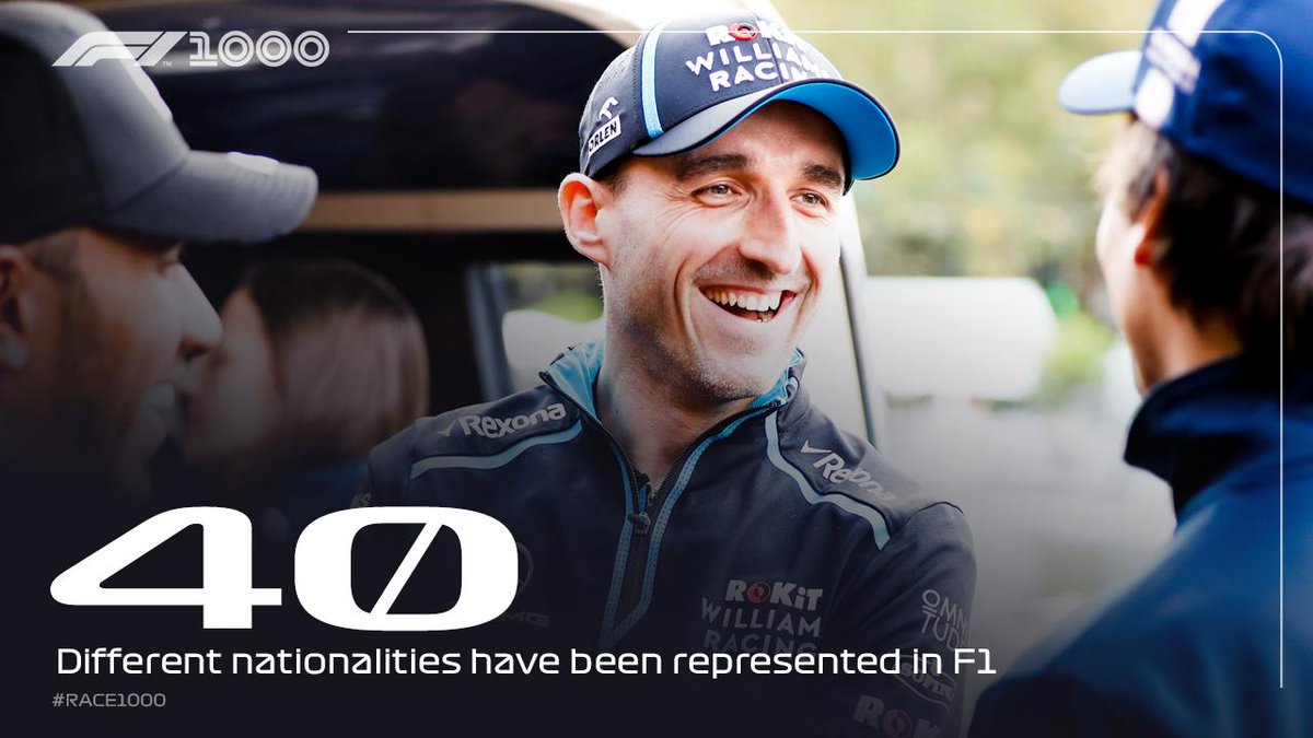 F1's tweet photo. 40 nations have produced F1 drivers since we started in 1950

19 of the current grid are following in a countryman's footsteps

But only one Pole has ever raced in F1 - Robert Kubica! 🇵🇱

#Race1000 #F1 https://t.co/whlfSKtkXz