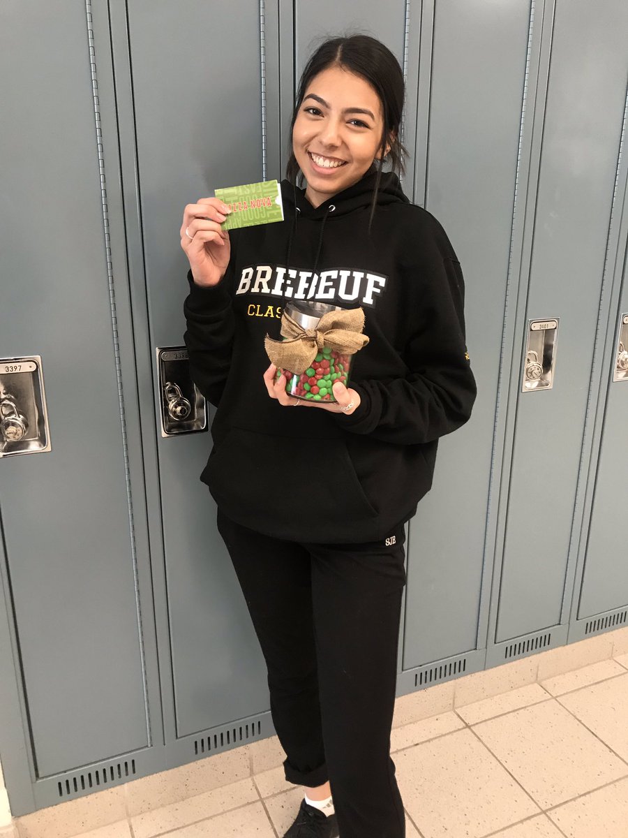 We have a winner! Congratulations to Nicole for winning the jar of M&amp;Ms and a Pizza Nova voucher!! She guessed the correct number of candies (707)!! Thank you to everyone who participated!!💙💙 #sickkids #stjeandebrebeuf