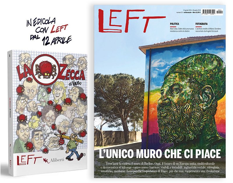 Left_rivista's tweet photo. Dal #12aprile in edicola, insieme al nuovo libro di @VauroSenesi LA ZECCA. Una raccolta di 320 tavole e disegni anche a colori https://t.co/Rvs4eAbfNe