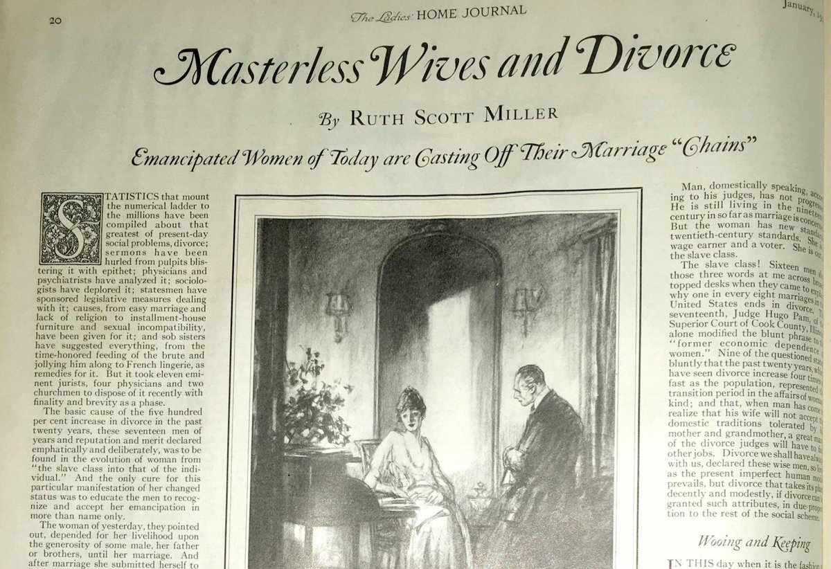 After 1923, though, the record gets fuzzy. I *hope* that she is the Ruth Miller that wrote this long-form piece for Ladies’ Home Journal, skewering the sexist stigma of divorce. It quotes a Chicago woman and includes an interview with a Cook County Judge.