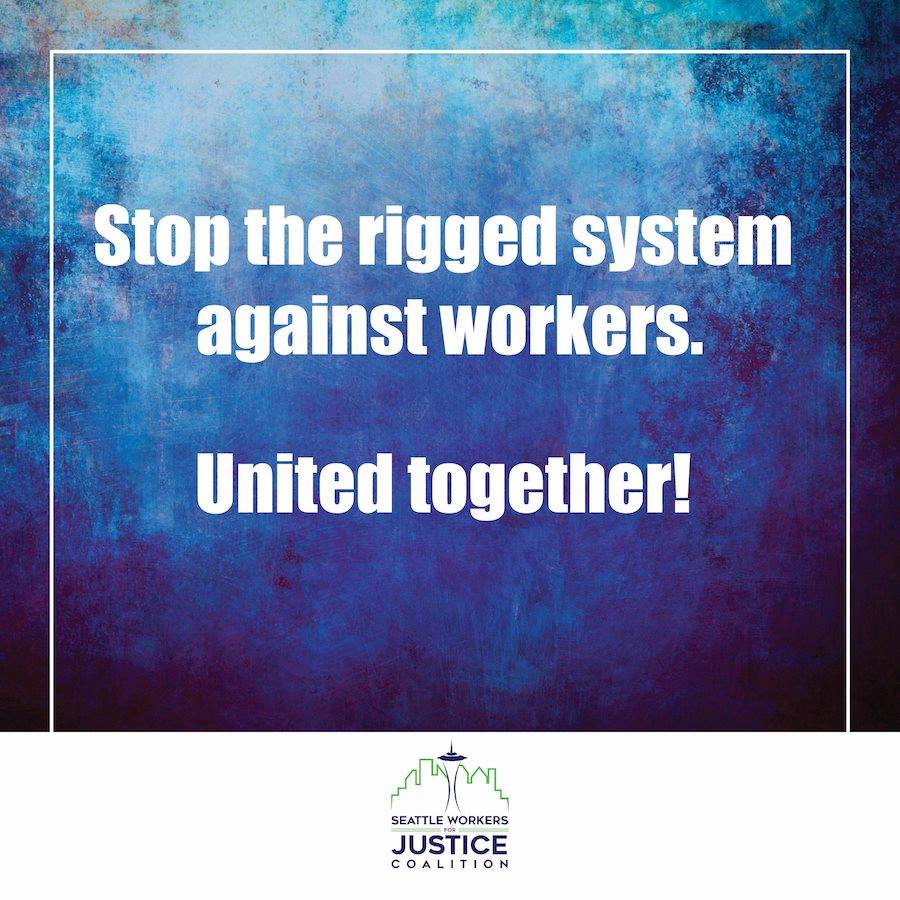SeattleWorkers's tweet image. The system is rigged against workers. That is why they are banding together to fight for fair working conditions by going on strike in #Seattle. And we will WIN!