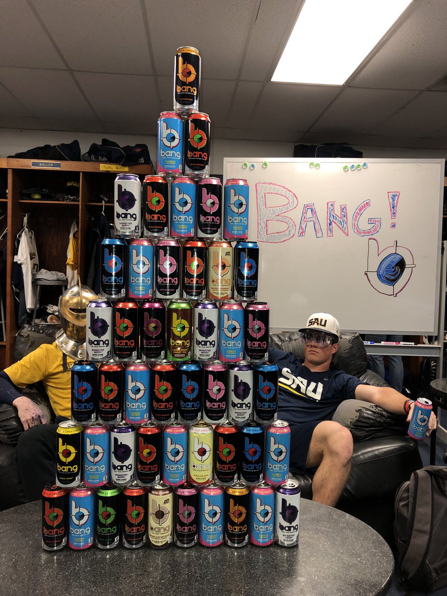 NiccyC_'s tweet photo. @SAUCougarsBSB are confirmed the Biggest Bang fans in the country, we even gave up drinking water as a team so we can only fuel ourselves with the most prestigious drink in the world. We’re ready to talk sponsorships whenever you guys are 😎😎 @BANGenergy @BangEnergyCEO https://t.co/jiWsmWGzOP