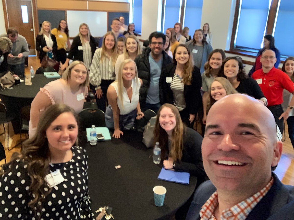 JakesJournal's tweet photo. The future of PR in #KC is bright! Honored to be invited to share a few stories with a packed room of college students at @GKCPRSA’s #PRSSAsummit! 
Do me and yourself a favor, friends, and hire these up-and-comers for #PRjobs! https://t.co/nCnlEi0H4D