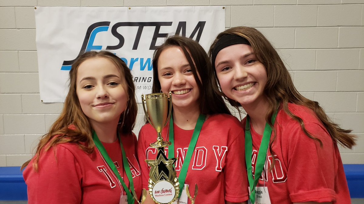 SonierSTEM's tweet image. Congrats to team Candy Land and team Bananers on the hardware they get to bring home from the #rubegoldberg #stemforward Thanks to @STEMForward for running another great event! @edUcation_frwd