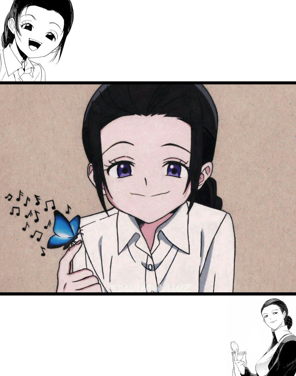 Mooniedraw's tweet photo. Ah, here is owr #ThePromisedNeverland collab with @EdwinDrawz :3 https://t.co/H27SZtOdLm