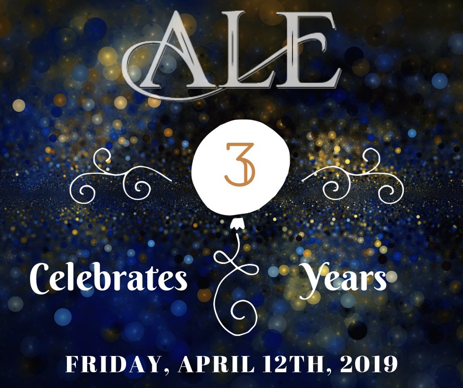 CHEERS TO THREE YEARS!  Come and join us for our birthday party this evening celebrating local #stittsville business!  5-10PM

•Complimentary Hors d’Oeuvres 
•A sneak peek at our summer plans
•Venue tours
•Meet ALE’s management team
•$55 Three Course Meal for 2!