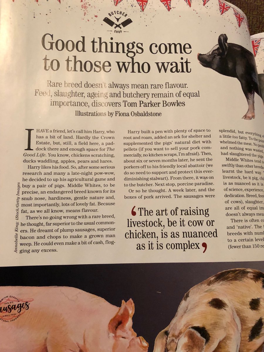 ewanventers's tweet photo. Interesting read on quality meat & butchery by @tomparkerbowles in this week’s @Countrylifemag & lovely mention for #glenarmshorthornbeef sold exclusively in London @Fortnums & @HIXRestaurants #properfood #quality #saltagedbeef #glenarm #fortnums https://t.co/8hVInY3Nx6