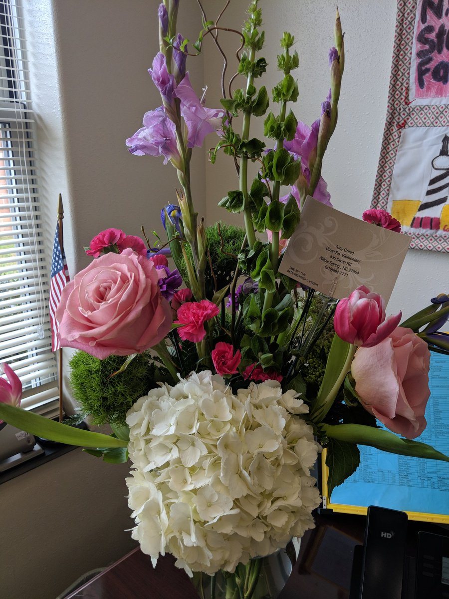 Thank to my wonderful school family for the beautiful cards, flowers and sentiments for National Assistant Principals' Month! I love you all! #drespride #ilovemyjob