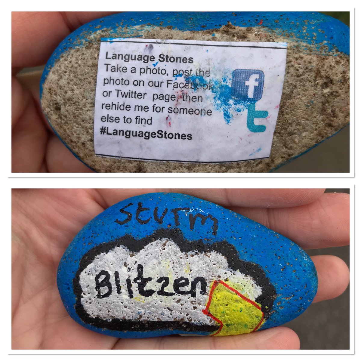racksy's tweet photo. #LanguageStones Language Stone found in Essex Road, Basingstoke RG21 7TB and re-hidden in Selby Walk, Basingstoke RG24 9EE https://t.co/3fgoCdJNSa
